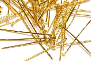 Ketlovací nýty 30 mm, barva zlatá, 20 ks