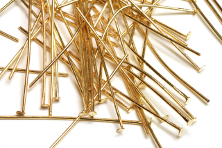 Ketlovací nýty 40 mm, barva zlatá, 20 ks