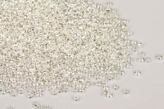 Zamačkávací rokajl 2 mm, galva stříbro, bal. 2 g (cca 140-150 ks)