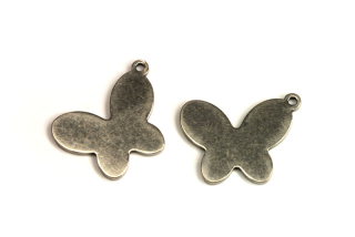 Přívěsek z nerezové oceli AISI 304, motýl 17x13 mm, 1 ks