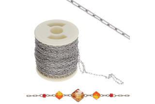 Řetízek na navlékání korálků, nerezová ocel, The Beadsmith, metráž 1 m