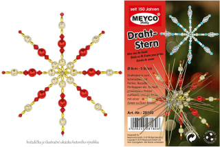 Drátěný základ pro vánoční hvězdy, Meyco - 8 cípů, průměr 8 cm, bal. 5 ks