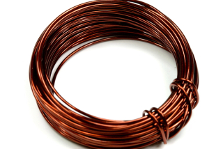 Měděný drát lakovaný 0,6 mm, návin 5 m - hnědý