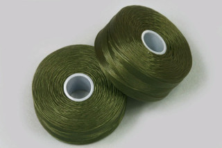 Superlon (S-lon) nit AA (0,09 mm), cívka 68 m, olivově zelená (olive)