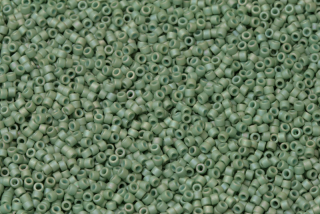 Rokajlové korálky Miyuki Delica 11/0 - Frost Opaque Glaze Rainbow Celadon (DB2313), 5 g