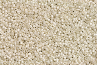 Rokajlové korálky Miyuki Delica 11/0 - Silver Plate Frosted (DB551F), 3 g