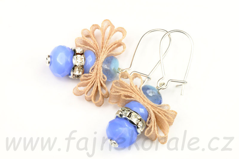 Šatonová rondelka 5 mm, barva stříbrná + šatony krystal, 10 ks