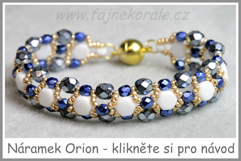 Broušená kulička ohňovka 4 mm, 40 ks/16 cm - modrý vosk na černé