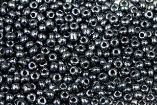 PRECIOSA rokajl 6/0 (3,7 - 4,3 mm) RH, bal. 50 g - sytá černá, hematit, sfinx