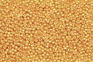PRECIOSA rokajl 11/0 (2,0 - 2,2 mm) RH, bal. 50 g - metalická zlatá, oranžovozlatá