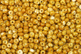 Rokajl Preciosa 6/0 (3,7 - 4,3 mm) RH, bal. 50 g - křída s travertinem