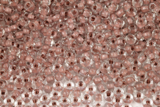 PRECIOSA rokajl 6/0 (3,7 - 4,3 mm) SH, bal. 50 g - krystal s hnědým průtahem