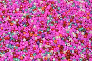 PRECIOSA rokajl MIX 11/0 (2,0 - 2,2 mm), bal. 50 g - fialovorůžový mix