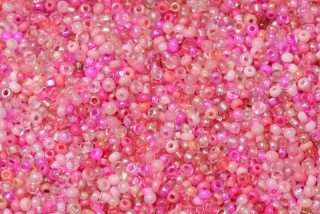 PRECIOSA rokajl MIX 11/0 (2,0 - 2,2 mm), bal. 50 g - růžový mix