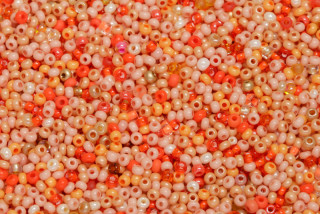 PRECIOSA rokajl MIX 11/0-10/0 (2,0 - 2,4 mm), bal. 50 g - oranžový mix
