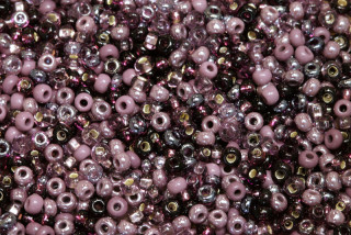 PRECIOSA rokajl MIX 8/0 (2,8 - 3,2 mm), bal. 50 g - fialový mix