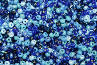 PRECIOSA rokajl MIX 8/0 (2,8 - 3,2 mm), bal. 50 g - modrý mix