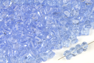 Preciosa Pellet™ 4x6 mm, 30 ks - transparentní safírově modrá