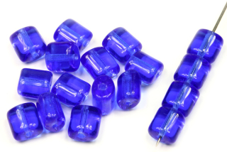 Mačkaný čtvereček polštářek 8x7 mm, 20 ks/16 cm - transparentní safír