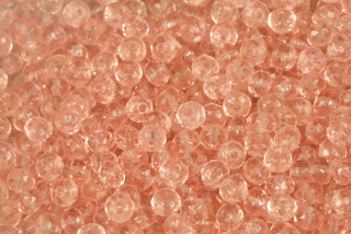 Broušené korálky slavík 3x5 mm, 50 ks/16 cm - transp. růžová, rozalín