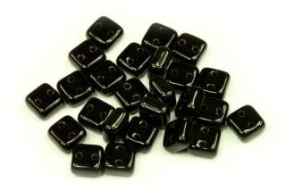 Dvoudírkový Chexx 6x6 mm, 30 ks - sytá černá