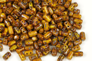 Matubo Rulla™ 3x5 mm, bal. 10 g - sytá žlutá limon s úpravou picasso