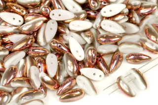 PRECIOSA Chilli™ 4x11 mm, 30 ks - růžový duhový půlpokov na alabastru