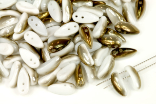 PRECIOSA Chilli™ 4x11 mm, 30 ks - půlpokov Valentinit na alabastru