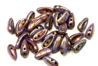 PRECIOSA Chilli™ 4x11 mm, 30 ks - fialová lazura na alabastru