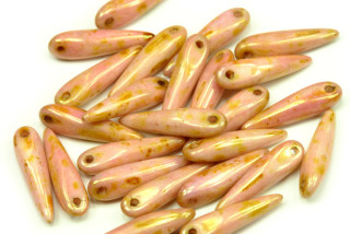 Thorn (trn) 5x16 mm, 12 ks - hnědorůžová lazura na alabastru
