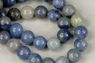 Minerální korálky - kulička 8 mm, 1 ks - modrý avanturín