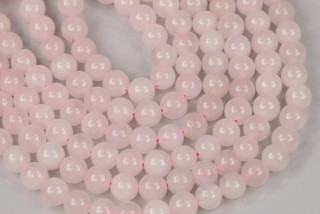 Minerální korálky - kulička 6 mm, 1 ks - růženín