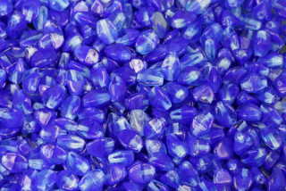 Mačkaná pohanka klasik 5x4 mm, 30 ks - žíhaná safírově modrá