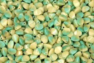 Mačkaná pohanka klasik 5x4 mm, 30 ks - sytá žíhaná modrozelená-béžová