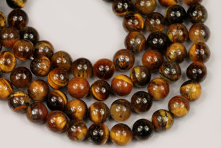 Minerální korálky - kulička 6 mm, 1 ks - tygří oko