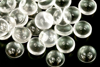 Skleněný kabošon kulatý 12 mm, 1 ks - čirá, krystal