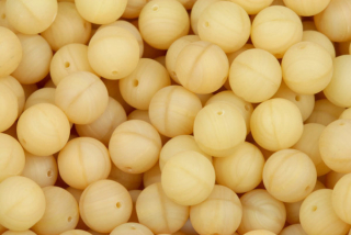 Mačkané korálky kuličky 8 mm, 20 ks/16 cm - hnědý opál matný