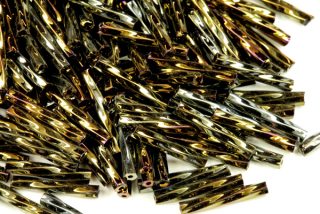 PRECIOSA Bugles-RH, stáčené čípky 8,9" (20 mm), 50 ks - hnědý iris