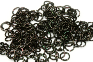 Spojovací kroužek 6 mm/0,8 mm, galva černý zinek, 500 ks (ČR)