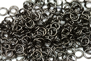 Spojovací kroužek 6 mm/1 mm, galva antracit, 500 ks (ČR)
