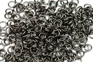 Spojovací kroužek 5 mm/0,8 mm, galva antracit, 500 ks (ČR)