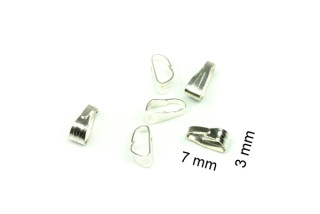 Šlupna jednoduchá otvíravá 7x3 mm, galva stříbro, 1 ks