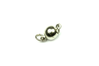Magnetické zapínání mini koule 11x6 mm, galva platina, 1 ks