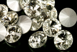 Rivoli broušená 16 mm, 1 ks - Krystal, stříbrné silimi (Crystal, silver foiled)