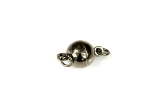 Magnetické zapínání koule 14x8 mm, galva antracit (hematit), 1 ks