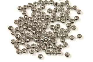 Korálky z nerezové oceli AISI 304, kulička 3x2 mm, otvor 1,2 mm, 10 ks