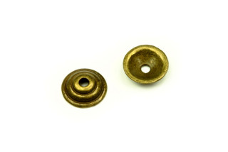Kaplík vintage 11 mm, galva staromosaz, 2 ks