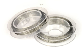 Ocel-nylonové lanko průměr 0,38 mm, barva platina, cívka 10 m