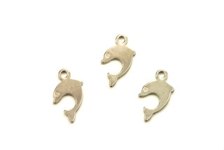 Přívěsek z nerezové oceli AISI 304, delfín 13x6 mm, 1 ks