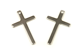 Přívěsek z nerezové oceli AISI 201, křížek 25x16 mm, 1 ks